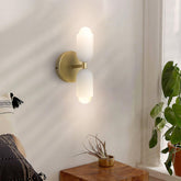Cream Double Glass Inside Wall Lights